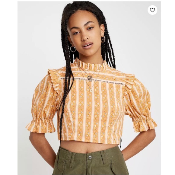 Urban Outfitters Tops - UO Prairie Ruffle Cropped Top size Small